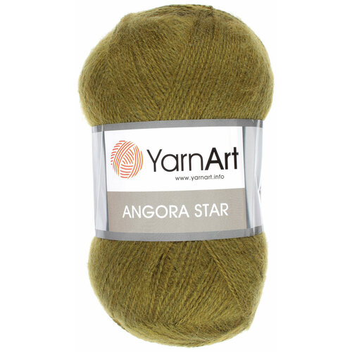 Пряжа Yarnart Angora Star хаки (530), 20%шерсть/80%акрил, 500м, 100г, 1шт