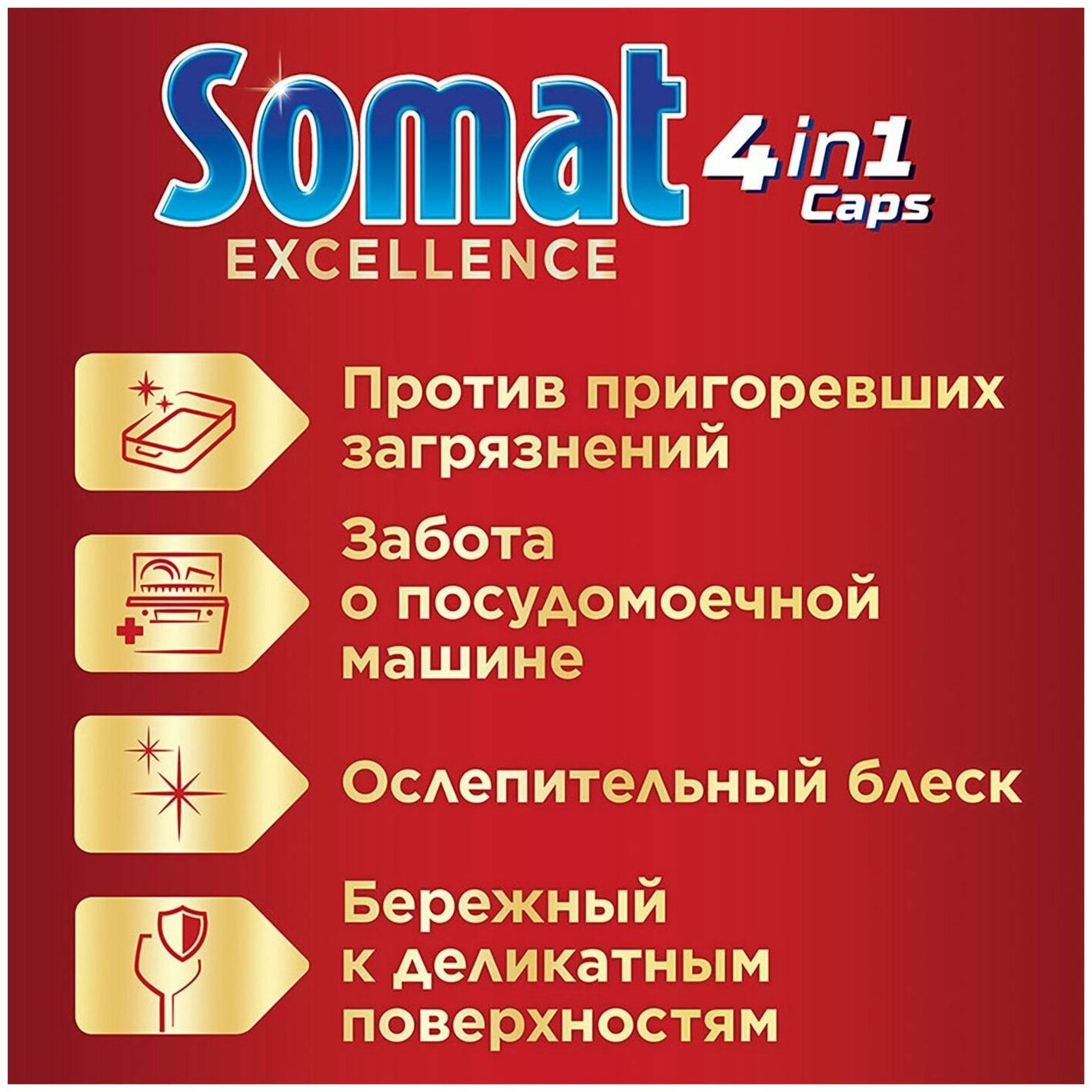 Капсулы для посудомоечных машин Somat Excellence 60шт - фотография № 5