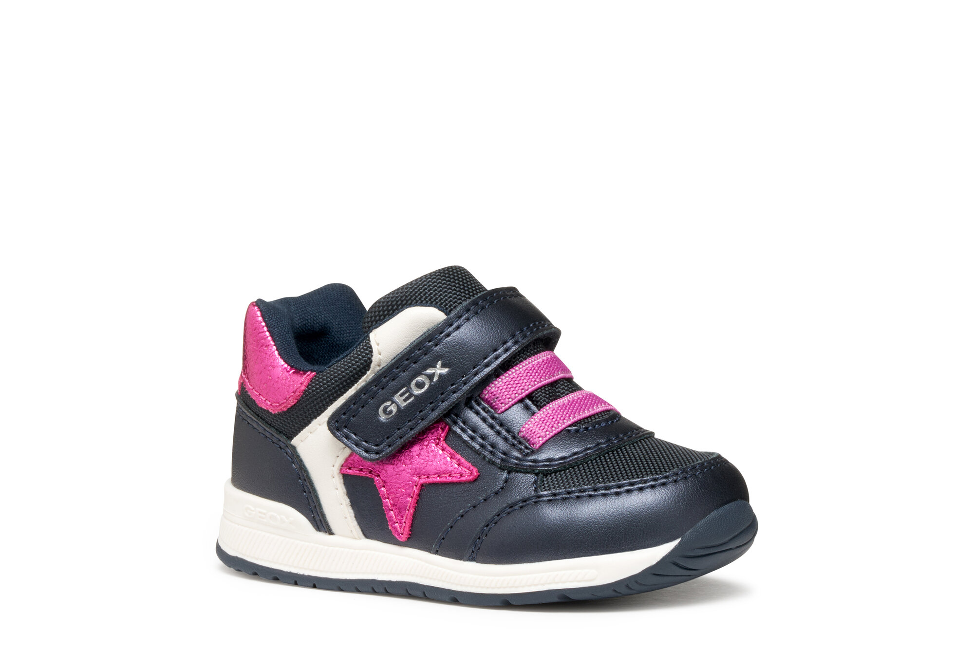 Кроссовки GEOX, размер 24 EU, неви/фуксия — фото 1