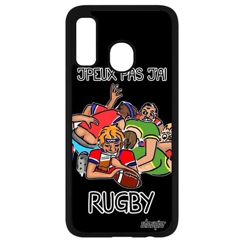 фото Новый чехол на телефон // samsung galaxy a40 // "не могу - у меня регби!" повод рисунок, utaupia, черный