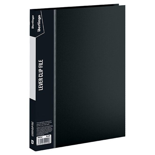 фото Berlingo папка с зажимом standard a4, пластик черный