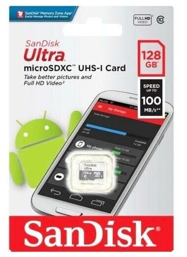 Карта памяти microSDHC UHS-I SANDISK Ultra Light 32 ГБ, 100 МБ/с, Class 10, , 1 шт., переходник SD - фото №10