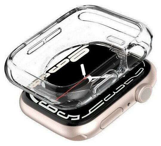 Чехол Spigen Liquid Crystal для Apple Watch Series 7(45mm)/6/SE/5/4(44mm), Crystal Clear (ACS04196)