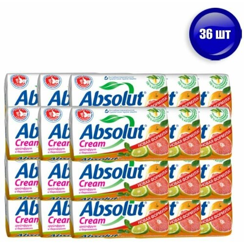 Мыло туалетное Absolut (Абсолют) Грейпфрут и бергамот, 90 г х 36 шт