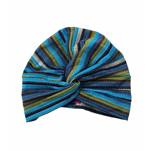 Тюрбан бини SCORA, размер 55/58, голубой, зеленый