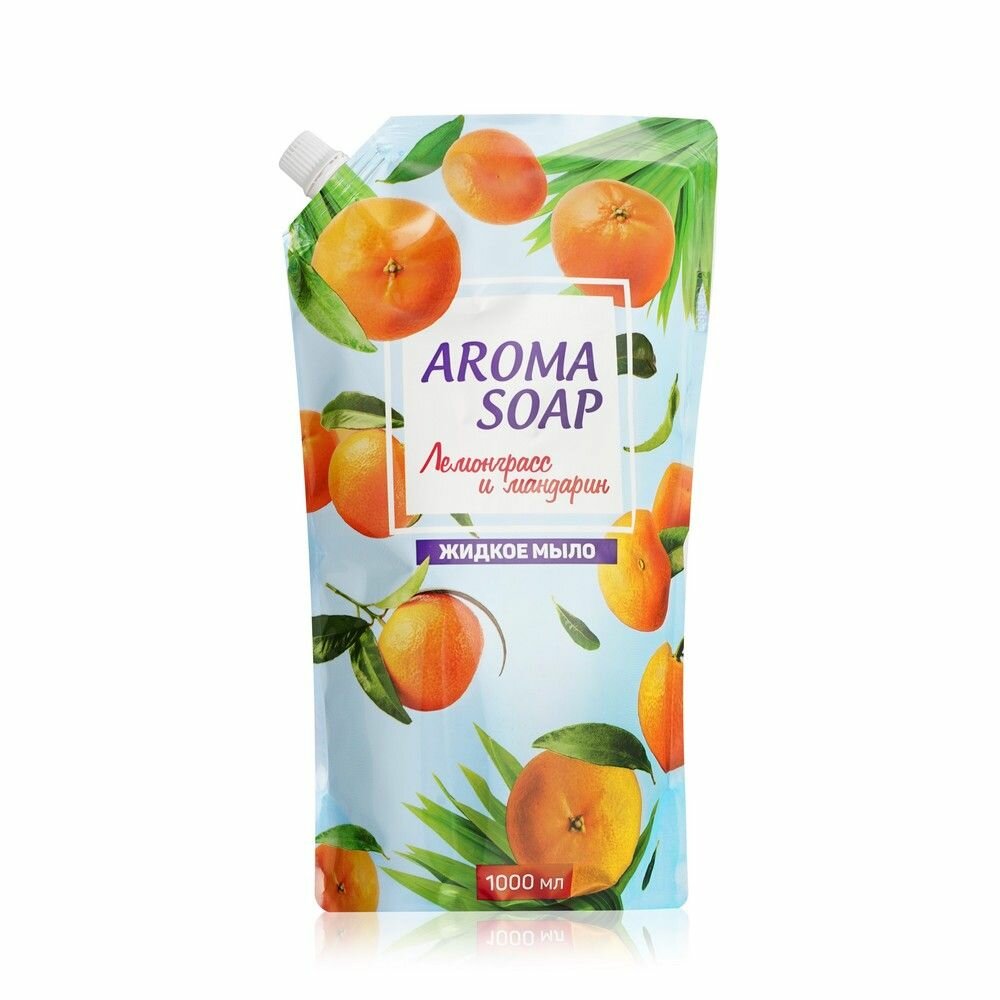 Жидкое мыло Aroma Soap " Лемонграсс и мандарин " 1000мл
