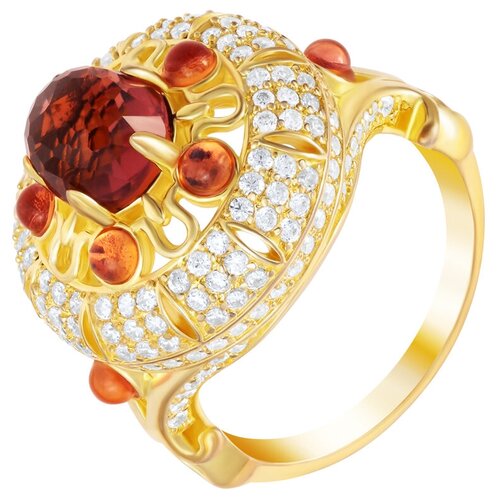 фото Element47 кольцо из серебра 925 пробы с кубическим цирконием casr04686_ko_001_yg, размер 17.25