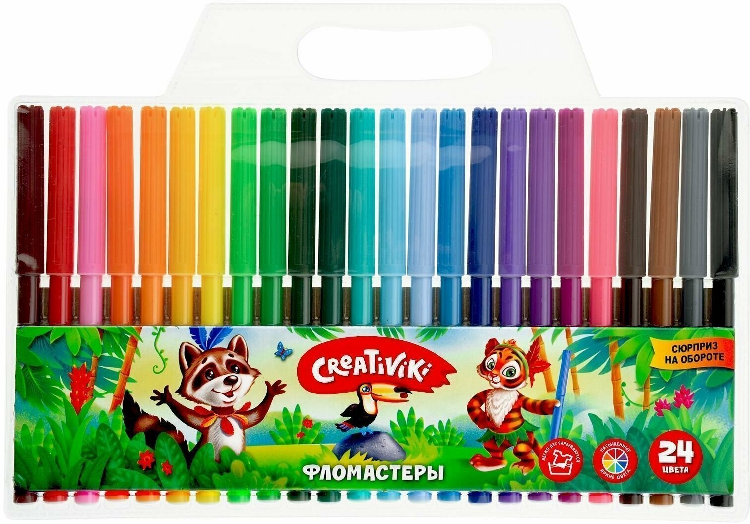 Фломастеры, 24 цвета (ФЛВ24КР) Creativiki - фото №2