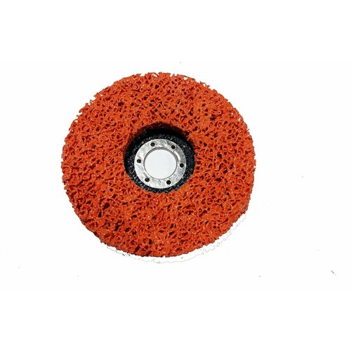 Коралловый диск под УШМ для зачистки поверхностей, повышенной стойкости, крупной зернистости, оранжевый, 125 мм