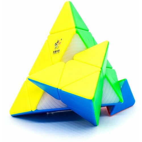 Головоломка Пирамидка Рубика YuXin Pyraminx Black Kylin / Цветной пластик скоростная магнитная пирамидка yuxin pyraminx huanglong m черный