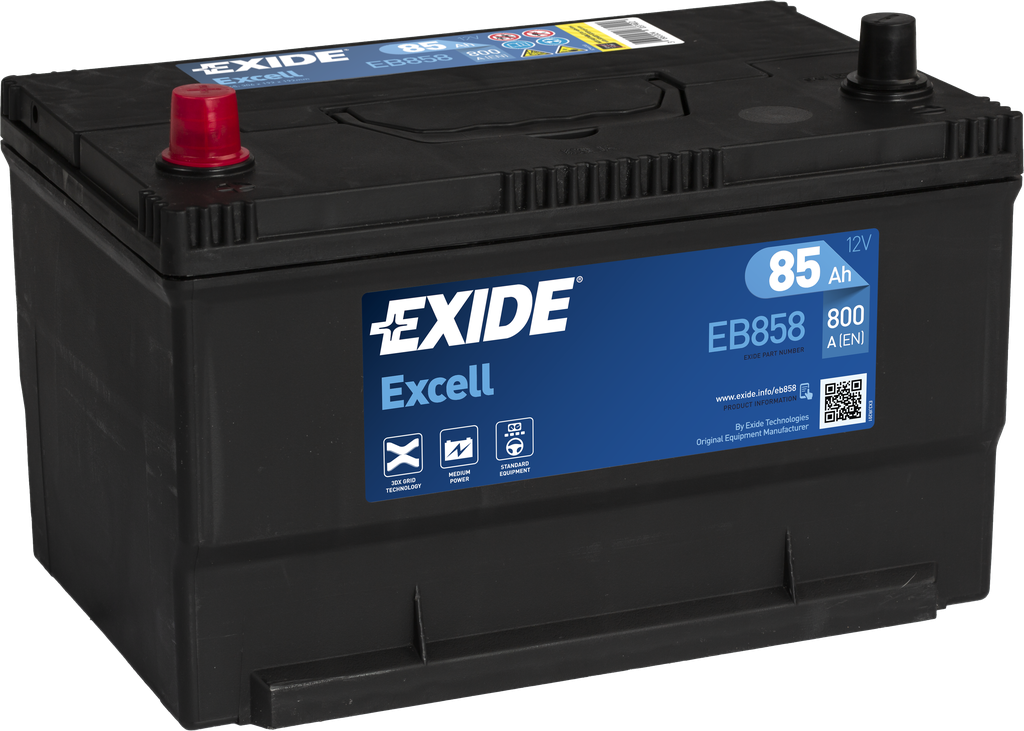 Аккумулятор Exide Excell 85Ач прямая полярность EB858