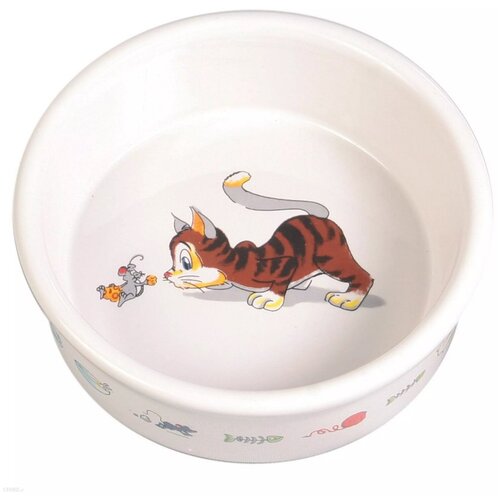 миска trixie для кошек керамическая 200 мл 11 5 см Миска керамическая для кошки 11,5 см, 0,2 л