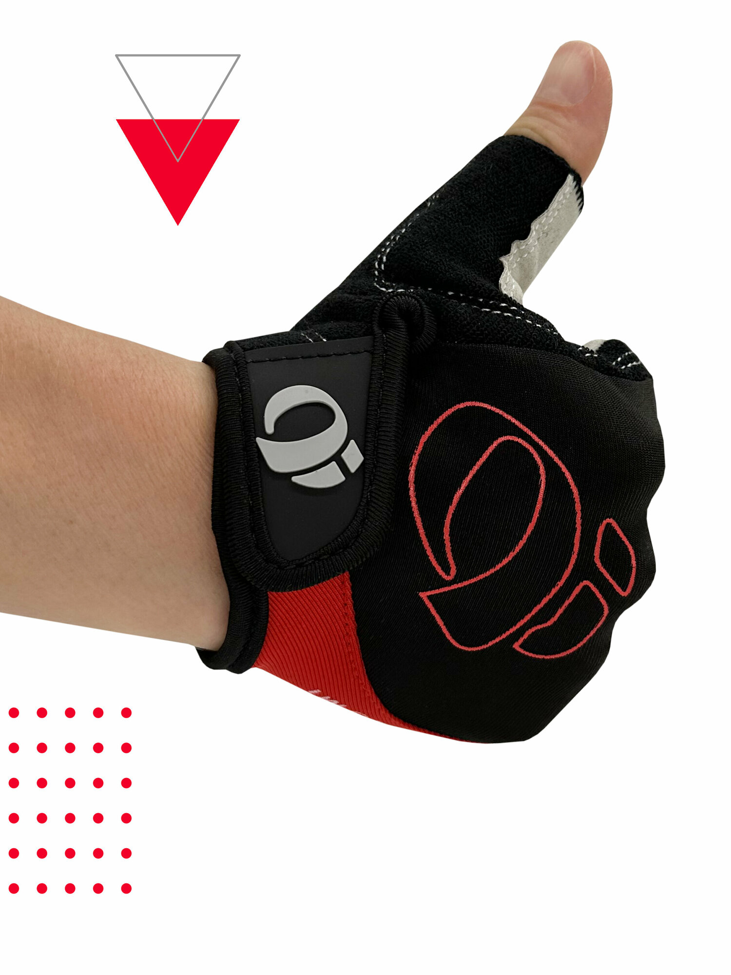 Перчатки для фитнеса Boomshakalaka, цвет черно-серо-красный, размер XL, обхват ладони 230-250 мм.