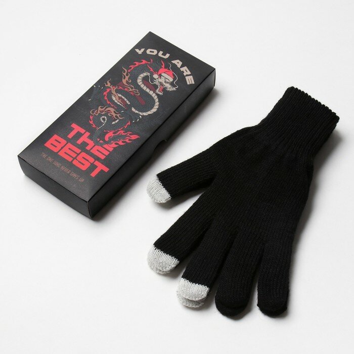 Мужские перчатки в подарочной коробке 