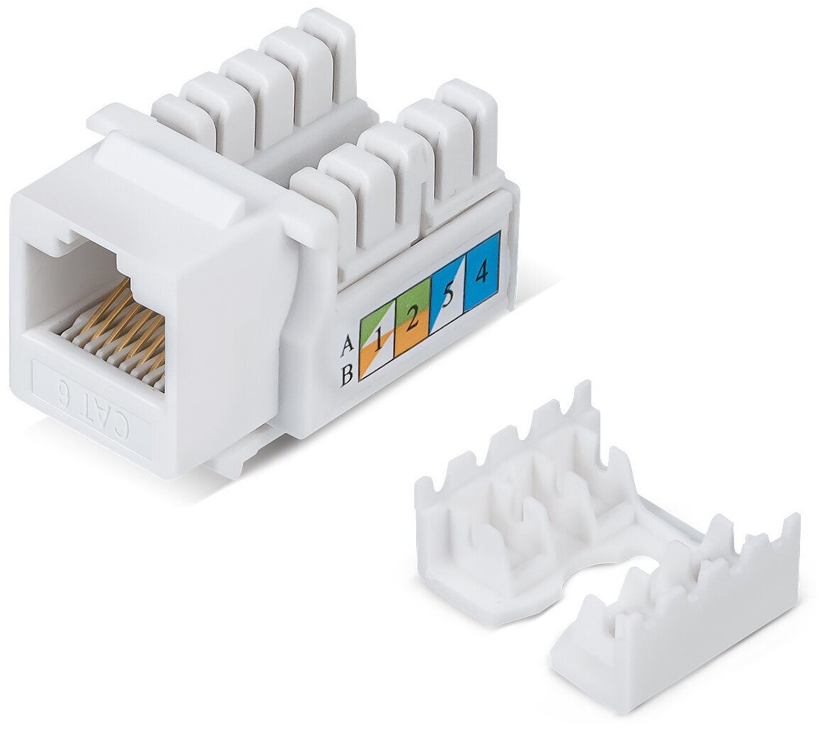 Cabeus KJ-RJ45-Cat.6-90 Вставка Keystone Jack RJ-45 категория 6 заделка тип 110 белая