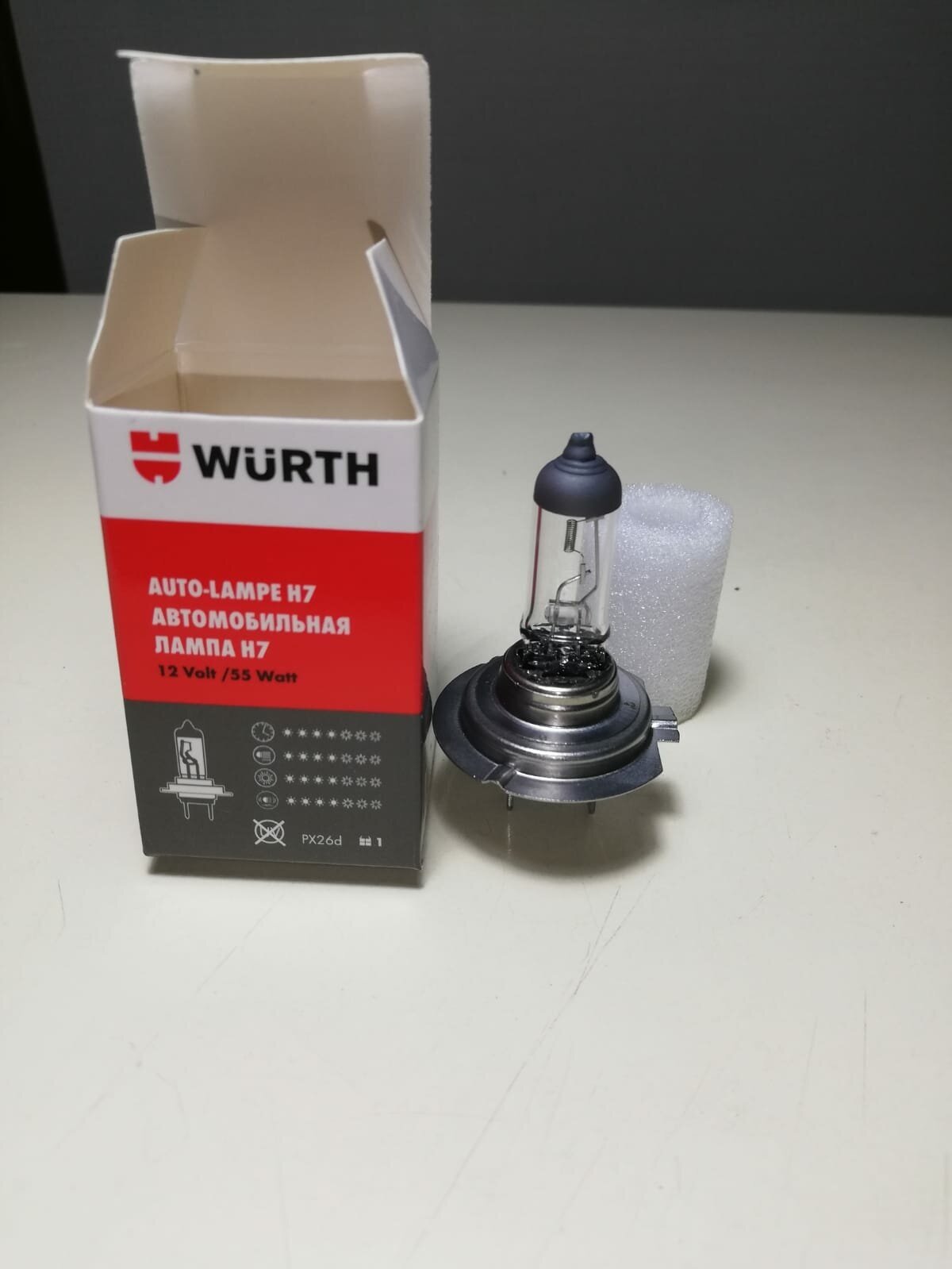 Автолампа WURTH H7 12V 55W, PX26D