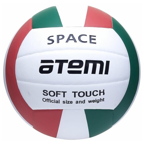Волейбольный мяч ATEMI Space зеленый/белый/красный
