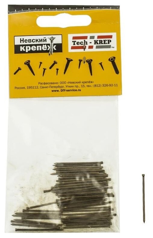 Гвоздь финишный Невский крепеж бронзовый 800587 1.4x35 — купить по ...