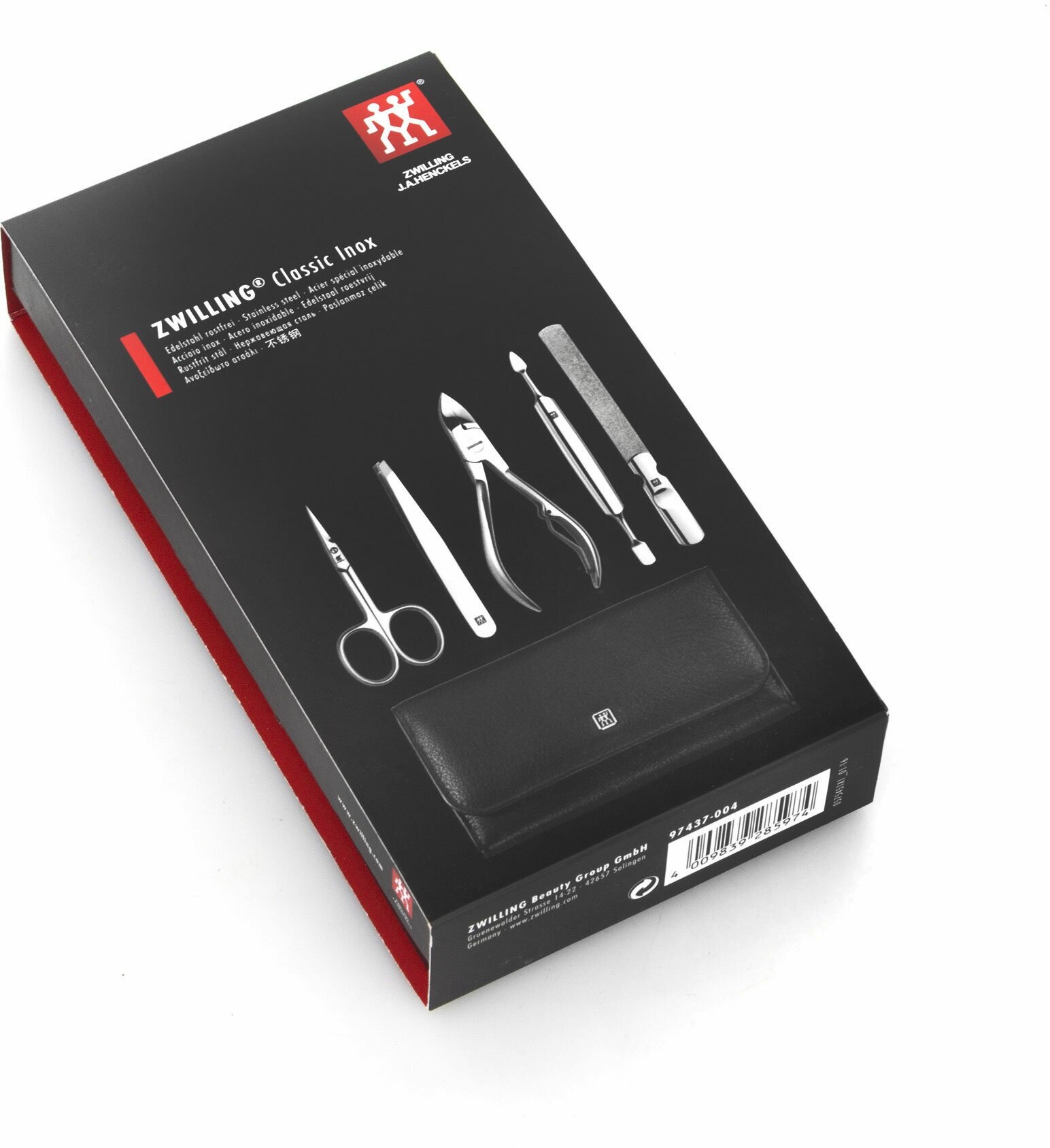Набор маникюрный в кожаном футляре 5 предметов Zwilling Classic Inox черный - фото №8