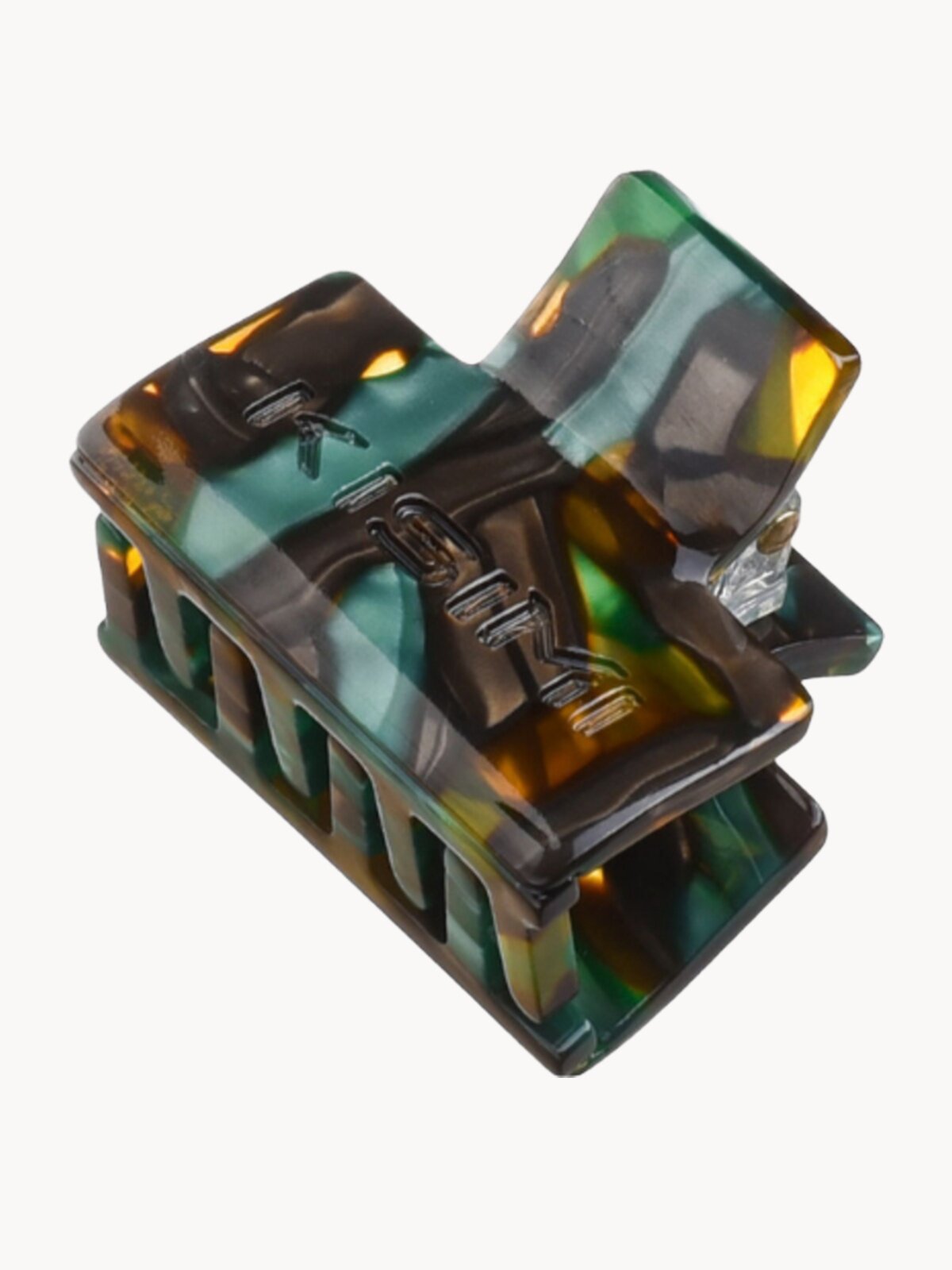 Заколка-краб для волос KISIMI MINI, коллекция: DAILY, цвет: зелёный, 1 шт.