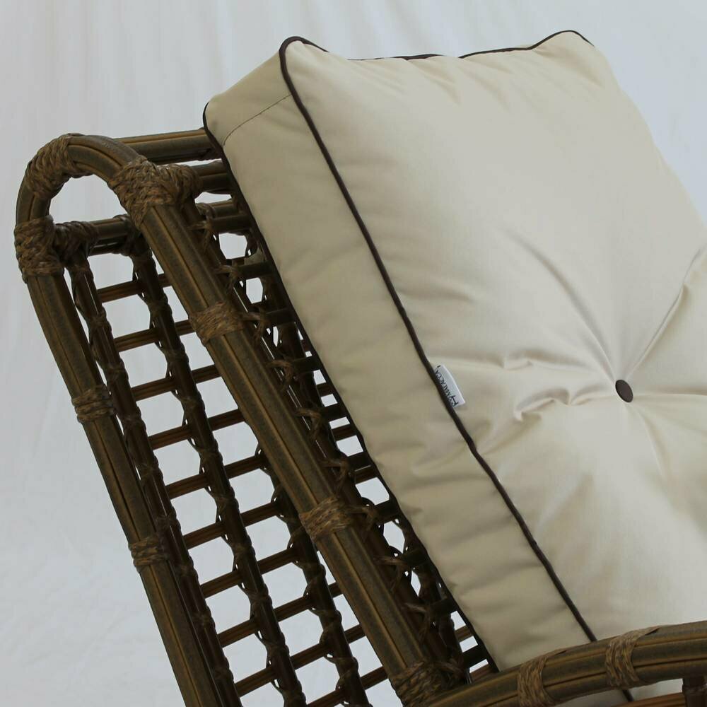 Кресло-качалка, Плетеное кресло, Мебель из искусственного ротанга для отдыха, Садовая мебель, цвет —зебрано - фотография № 7