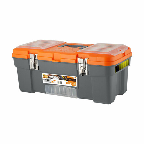 Ящик для инструментов Blocker Expert, 55,7 x 28,4 x 23,6 см, серо-свинцовый/оранжевый