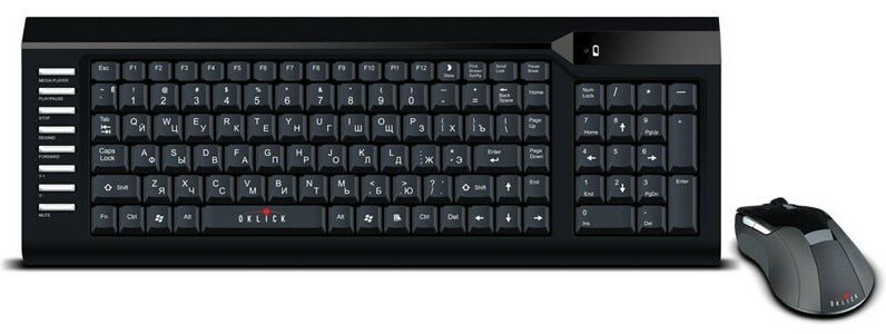 Комплект клавиатура + мышь OKLICK 220 M Wireless Keyboard & Optical Mouse Black USB