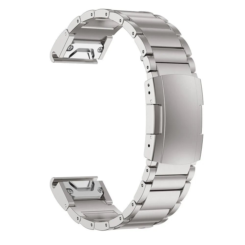 Ремешок металлический для часов Garmin 22 мм серебристый
