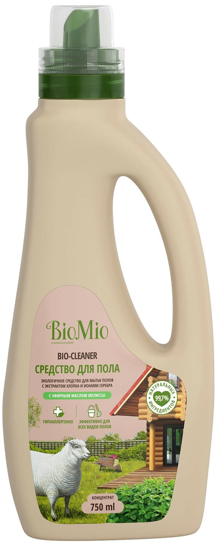 Набор из 3 штук Средство для мытья полов BioMio Мелисса 750мл