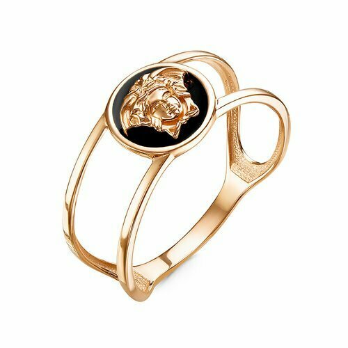 фото Кольцо del'ta, золото, 585 проба, эмаль, размер 17.5 кюз del'ta