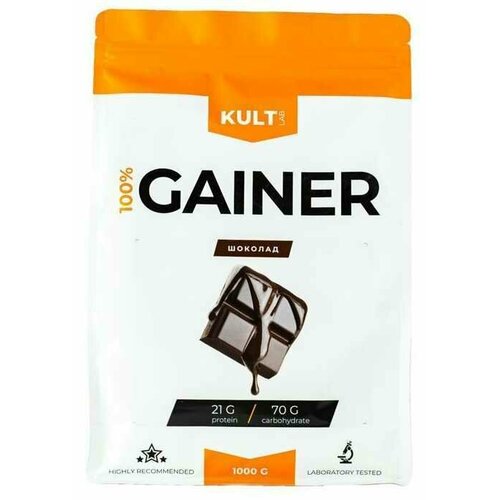 Гейнер, Шоколад, 1000 гр / Для набора массы / Kultlab Gainer