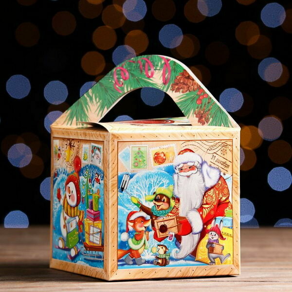 Новогодний подарочный набор "Почтальон" с Анимацией и игрой 500г - фотография № 1