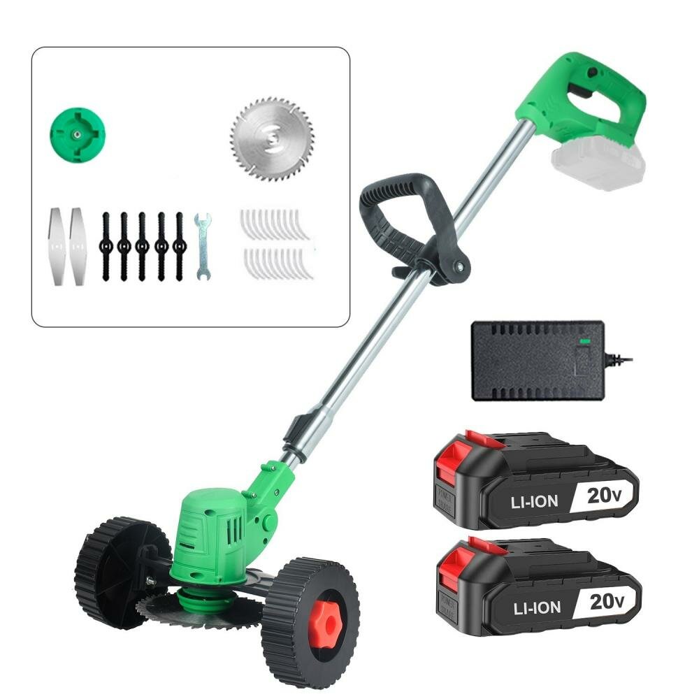 Триммер-газонокосилка аккумуляторный ZITREK GreenCut 20 Pro (20В, Li-ion аккумулятор 2шт, колеса) — фото 4