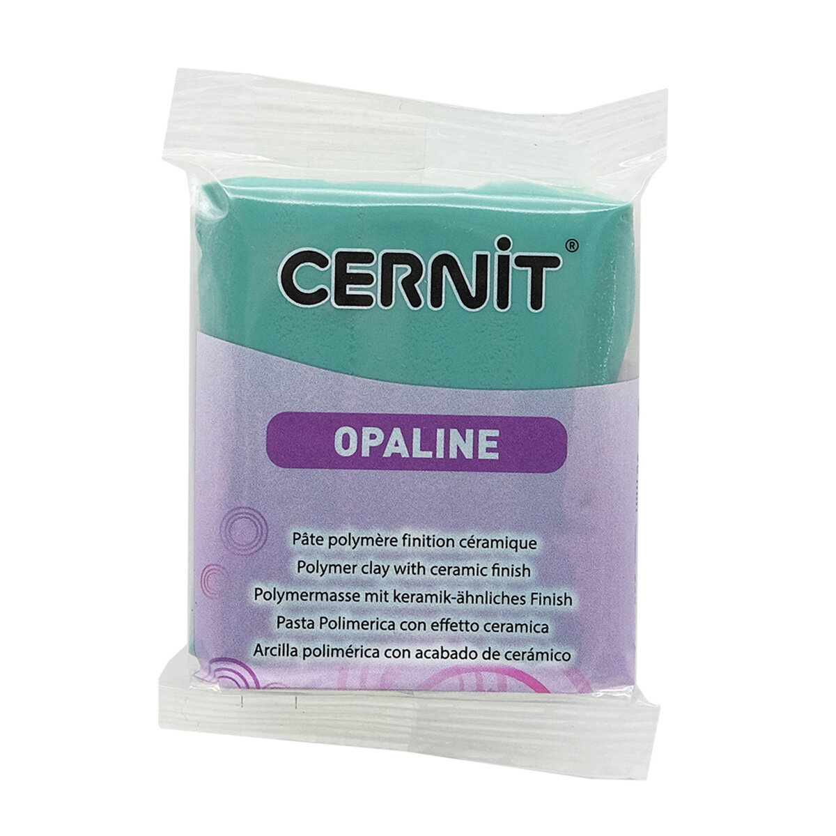 Пластика полимерная запекаемая 'Cernit OPALINE', 56 г (637 селадоновый зеленый)