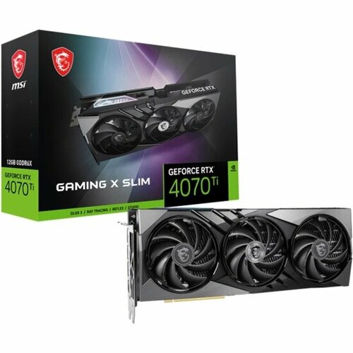 Видеокарта Msi GeForce RTX 4070 Ti GAMING X SLIM 12G, RTX 4070 Ti GAMING X SLIM 12G видеокарта msi ti suprim x 12g geforce rtx 4070ti 12 гб gddr6x hdmi dp