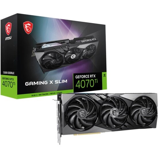 Видеокарта Msi GeForce RTX 4070 Ti GAMING X SLIM 12G, RTX 4070 Ti GAMING X SLIM 12G