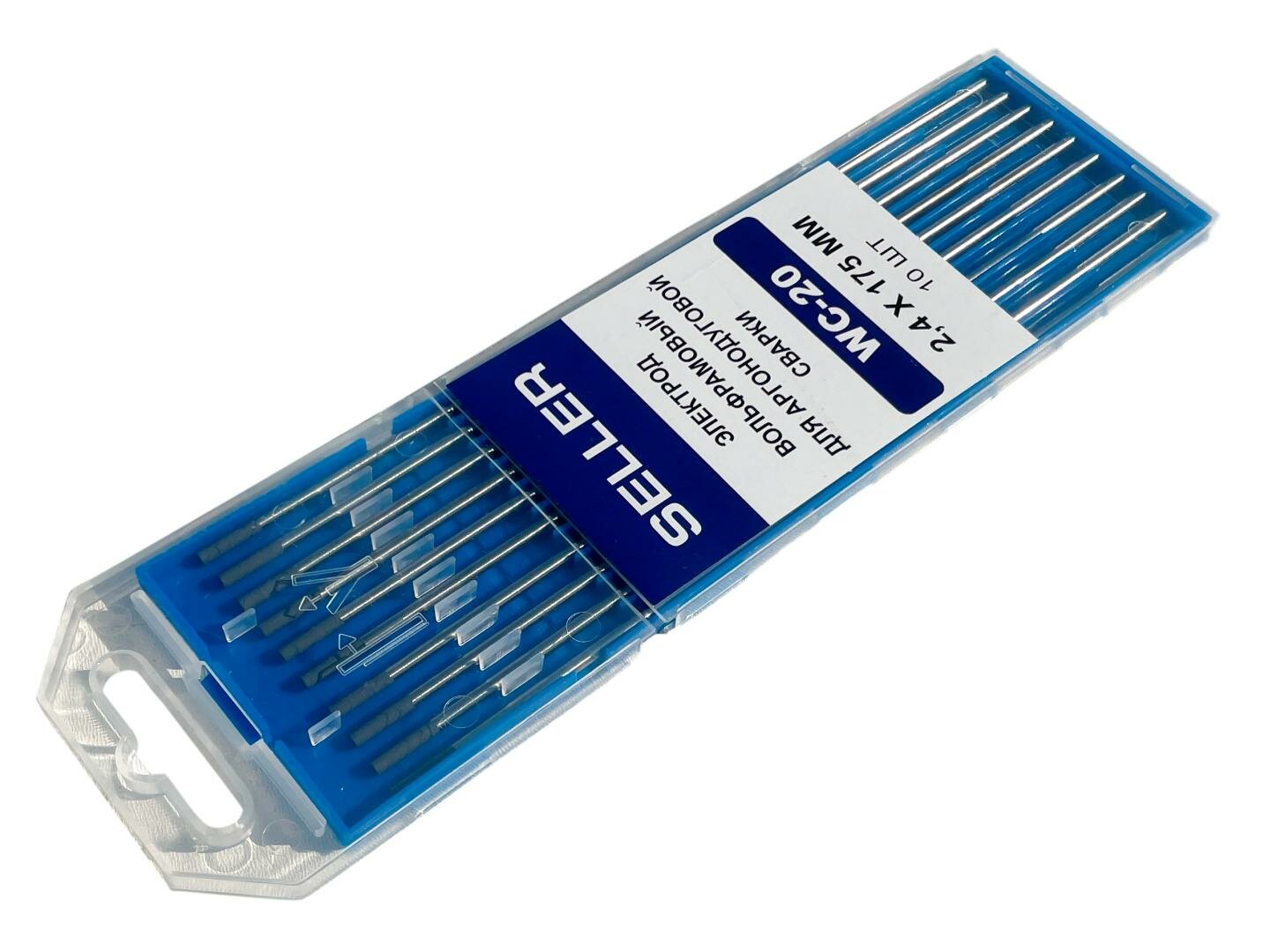 фото Электроды вольфрамовые SELLER WC-20 2,4 мм х 175 мм (10шт.)