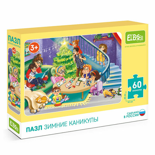 El`BascoToys Пазл 60 элемент. ET01-047 Пазл «Зимние каникулы. Письмо Деду Морозу»