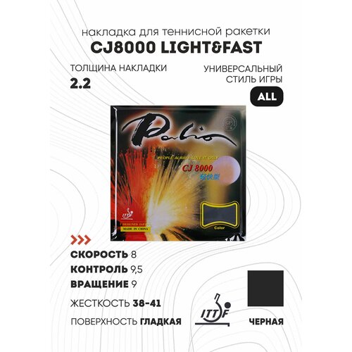 Накладка Palio CJ8000 Light&Fast (цвет черный, толщина 2.2)