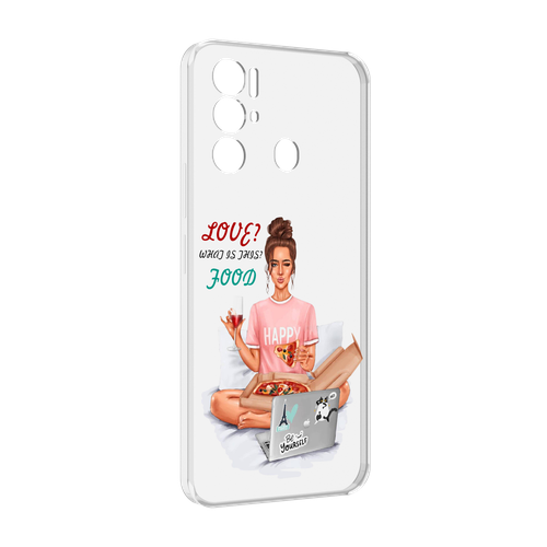 Чехол MyPads девушка-с-ноутбуком женский для Tecno Pova Neo 4G задняя-панель-накладка-бампер чехол mypads девушка на троне для tecno pova neo 4g задняя панель накладка бампер