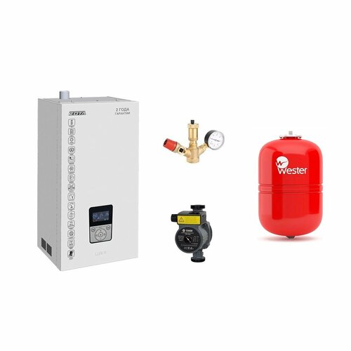 Электрический котел ZOTA LUX-Х 75 насос TAEN 256 TAEN Группа безопасности Бак Wester WRV 8 4736000₽