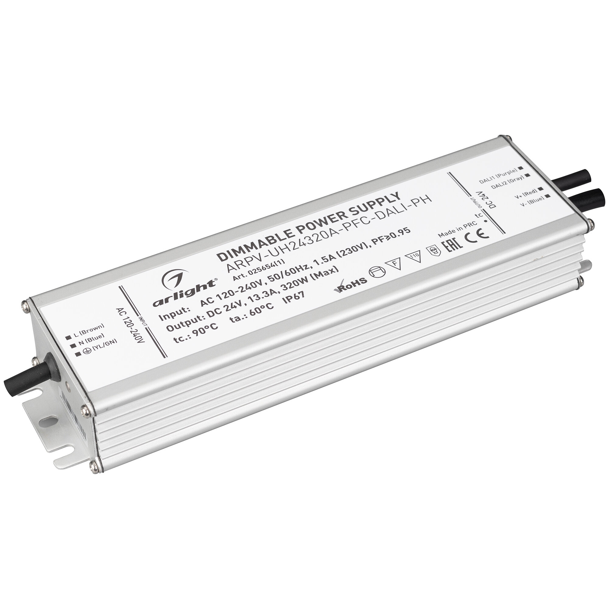 ARPV-UH24320A-PFC-DALI-PH Блок питания (24V, 13.3A, 320W) Arlight - фото №1