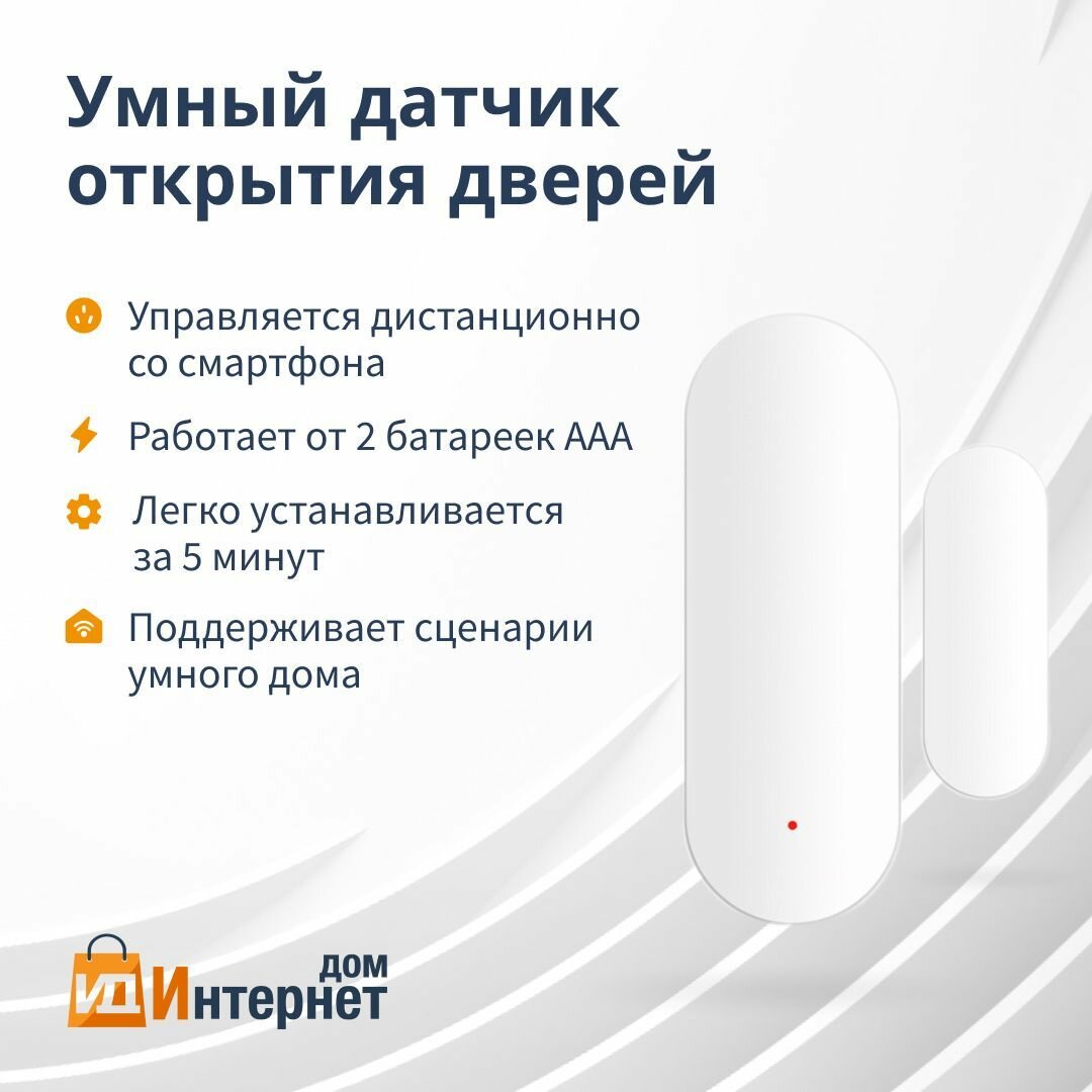 Умный датчик открытия дверей беспроводной Wi-Fi Zigbee 3.0