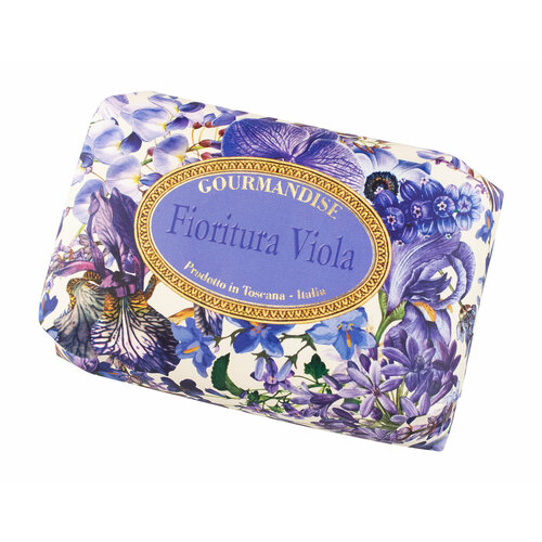 GOURMANDISE Мыло натуральное парфюмированное Фиолетовые цветы, 200 г