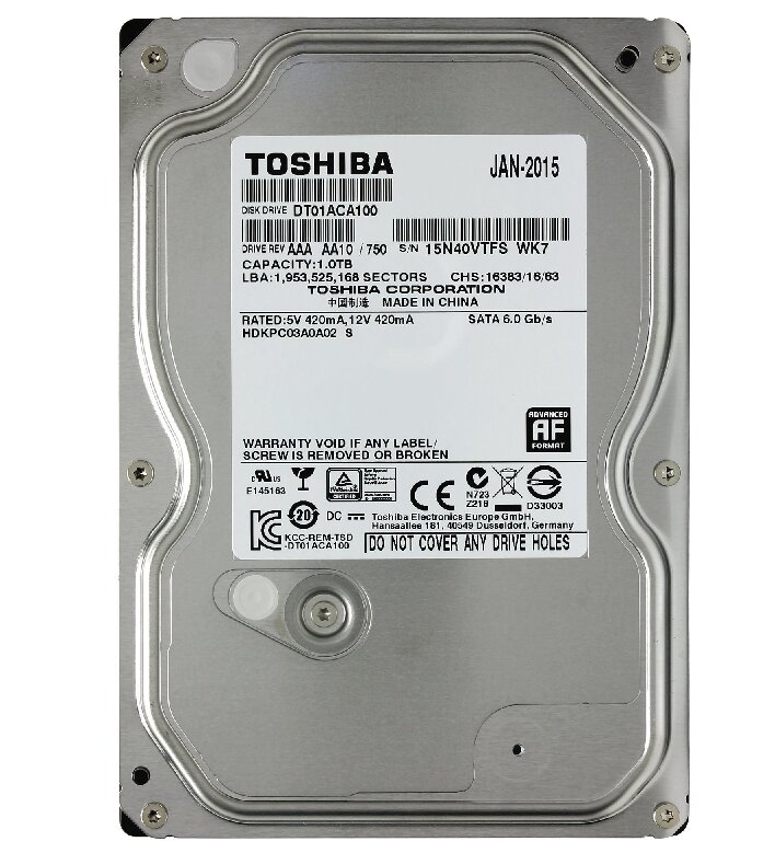 Внутренний механический жесткий диск Toshiba, 1000 ГБ, 3,5 дюйма, SATA2/SATA3, 6 Гб/с, жесткий диск 1 ТБ, HDD, 7200 об/мин, 32 Мб, буфер