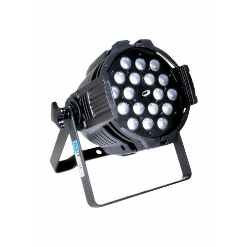 LED Multi Par zoom Прожектор LED Multi Par zoom Прожектор, 18 LEDs 4-in-1 (RGBW). Электронный диммер 0-100%. Строб. ZOOM 10-40°. Управление: DMX512, каналы управления: 6, 9, звуковая активация, автоматический режим, master/slave.