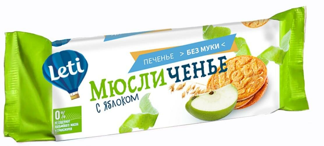 Продукт Зерновой Печёные Мюсли мюсличенье с Яблоком 110г