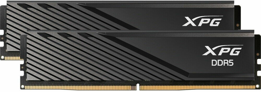 Оперативная память для компьютера 32Gb (2x16Gb) PC5-44800 5600MHz DDR5 DIMM CL46 ADATA XPG Lancer Blade Black AX5U5600C4616G-DTLABBK