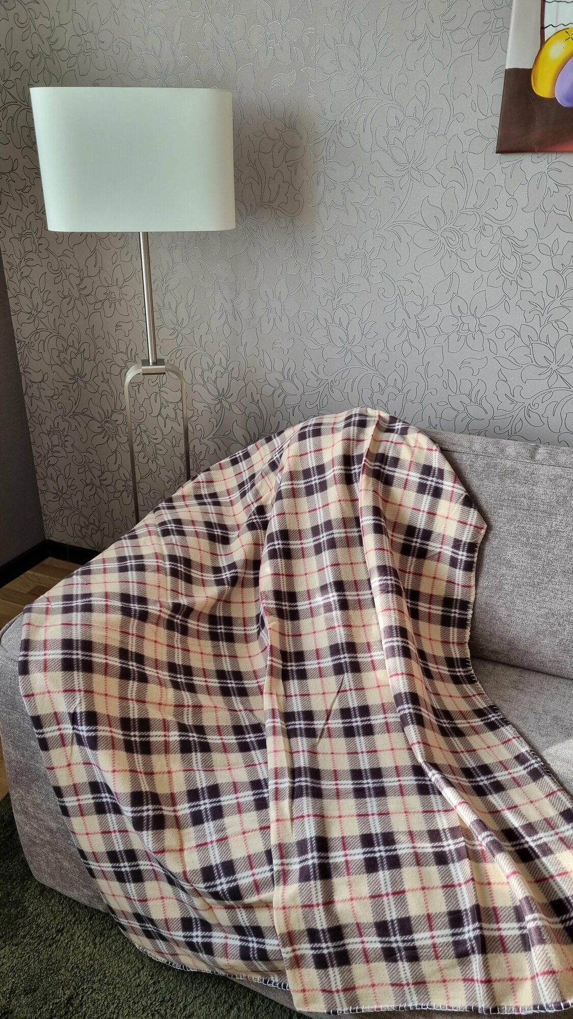 фото Плед флисовый PRIVE HOME 130х150 см, плед 1,5 спальный, покрывало для пикника, плед для дивана , флис, плед на море, плед для кофейни.