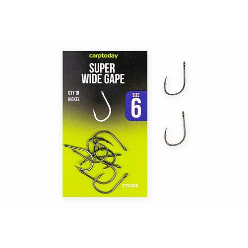 фото Крючки карповые carptoday super wide gape nickel размер №6